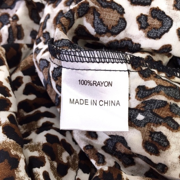 LF x Dream State Leopard Animal Woven Cropped Top - Picture 9 of 9